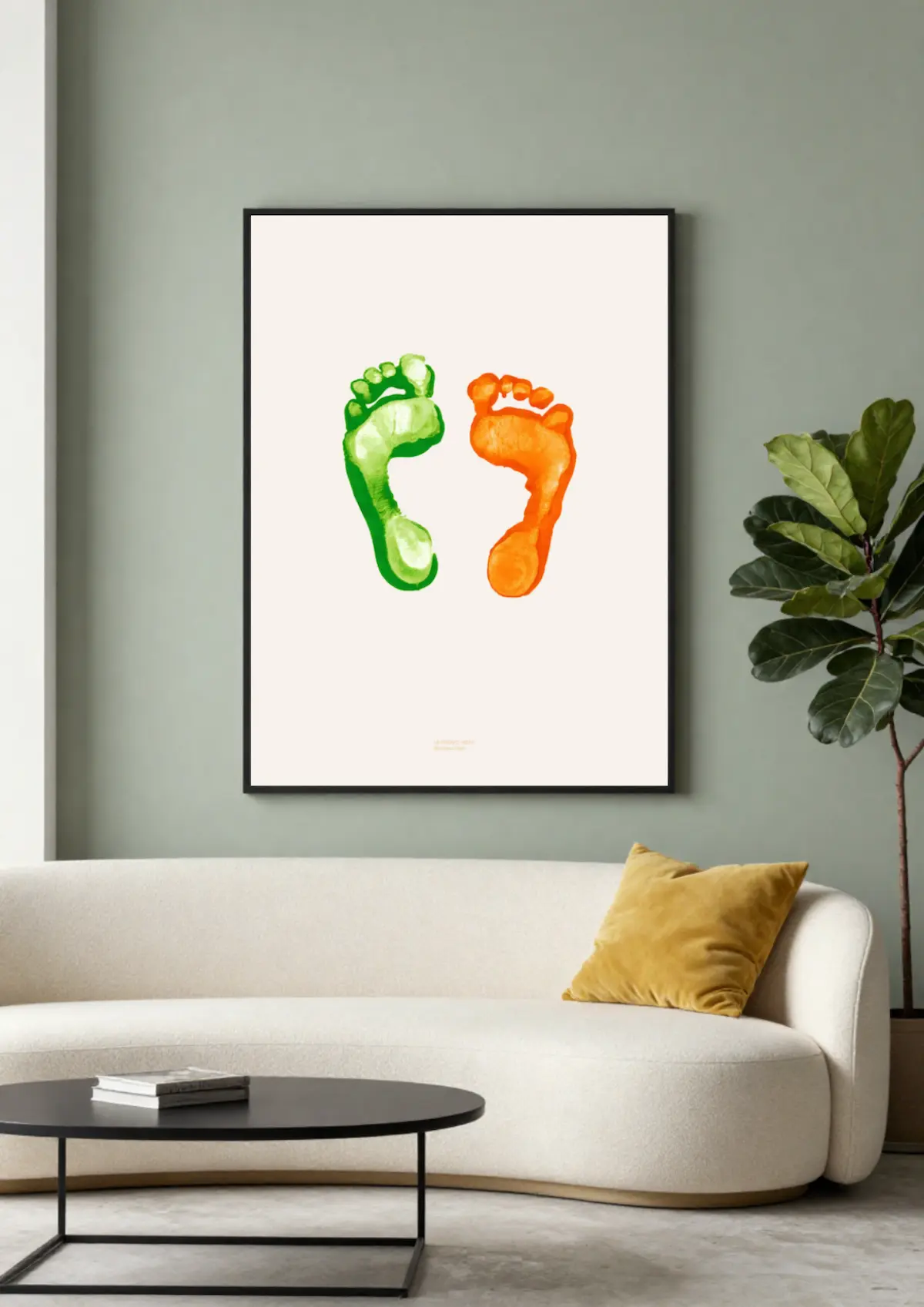 Bifeet vist som vægkunst
